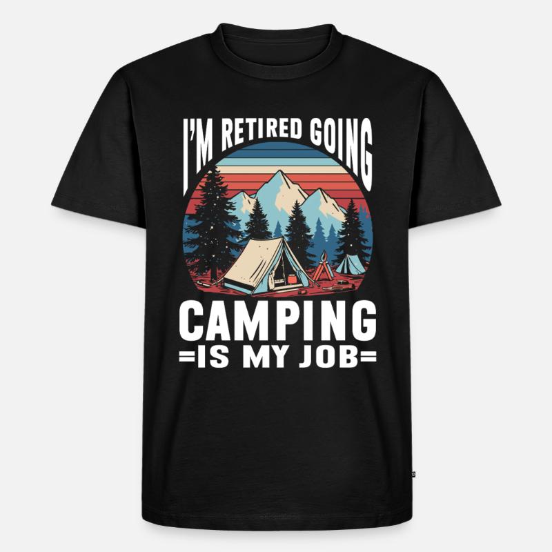 Camping Campfire Camper - Männer Premium Bio T-Shirt - Schwarz