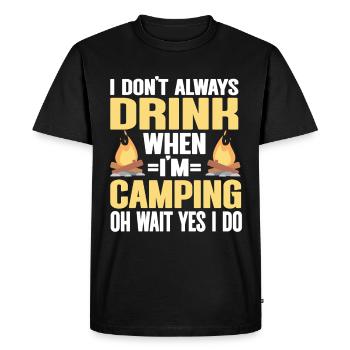 Camping Campfire Camper - Men's Premium Organic T-Shirt - black - Front - Nico (187cm)