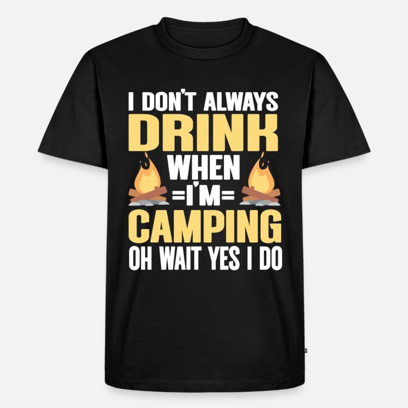 Camping Campfire Camper - Männer Premium Bio T-Shirt - Schwarz