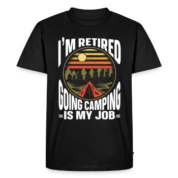 Camping Campfire Camper - Men's Premium Organic T-Shirt - black - Front - Nico (187cm)