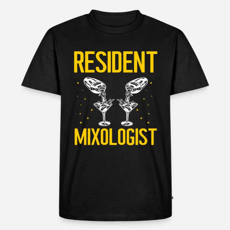 Mixologist Barkeepker Bartender Mixology - Männer Premium Bio T-Shirt - Schwarz