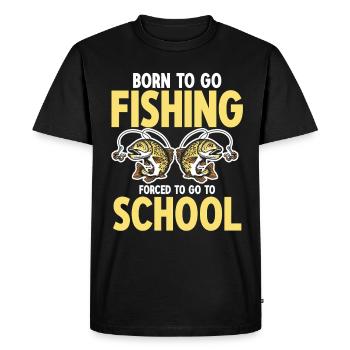 Conception de pêche Fish Lover Fisherman - T-shirt Premium bio Homme - noir - Devant - Nico (187cm)