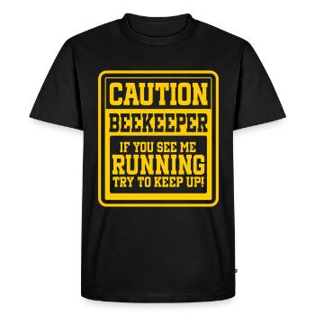 Apiculteur Apiculteur - T-shirt Premium bio Homme - noir - Devant - Nico (187cm)