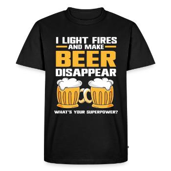 Brassage de bière amusant - T-shirt Premium bio Homme - noir - Devant - Nico (187cm)