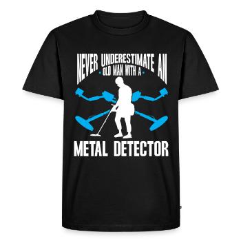 Détecteur de métaux Détection de métaux - T-shirt Premium bio Homme - noir - Devant - Nico (187cm)