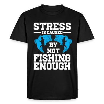 Conception de pêche Fish Lover Fisherman - T-shirt Premium bio Homme - noir - Devant - Nico (187cm)