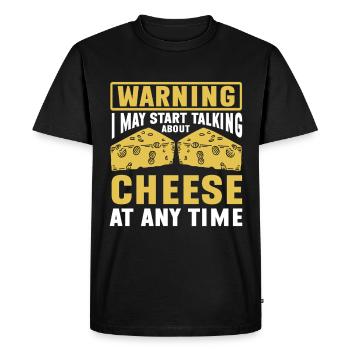 Fromagerie Amateur de fromage - T-shirt Premium bio Homme - noir - Devant - Nico (187cm)