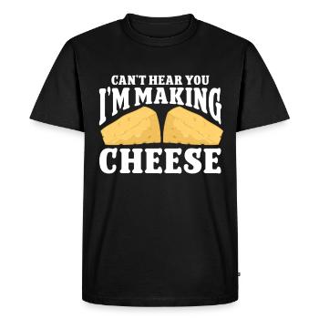 Fromagerie Amateur de fromage - T-shirt Premium bio Homme - noir - Devant - Nico (187cm)