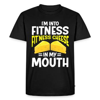 Fromagerie Amateur de fromage - T-shirt Premium bio Homme - noir - Devant - Nico (187cm)