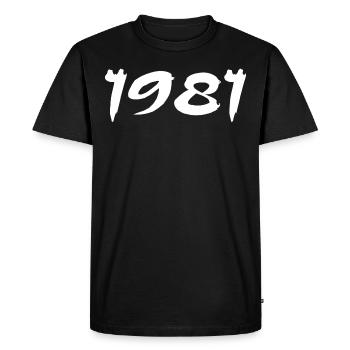 1981 44th Anniversary Gift 1981 Retro 1981 - Men's Premium Organic T-Shirt - black - Front - Nico (187cm)