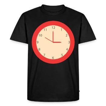 Clock - Men's Premium Organic T-Shirt - black - Front - Nico (187cm)