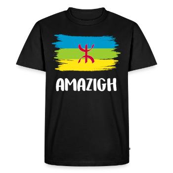 Amazigh - T-shirt Premium bio Homme - noir - Devant - Nico (187cm)