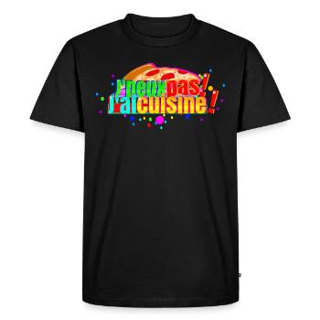 J'peux pas j'ai cuisine - T-shirt Premium bio Homme - noir - Devant - Nico (187cm)