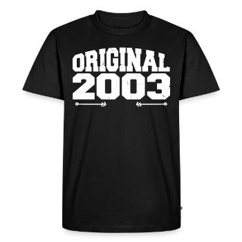 Original 2003 | Cadeau d’anniversaire 2003 - T-shirt Premium bio Homme - noir - Devant - Nico (187cm)