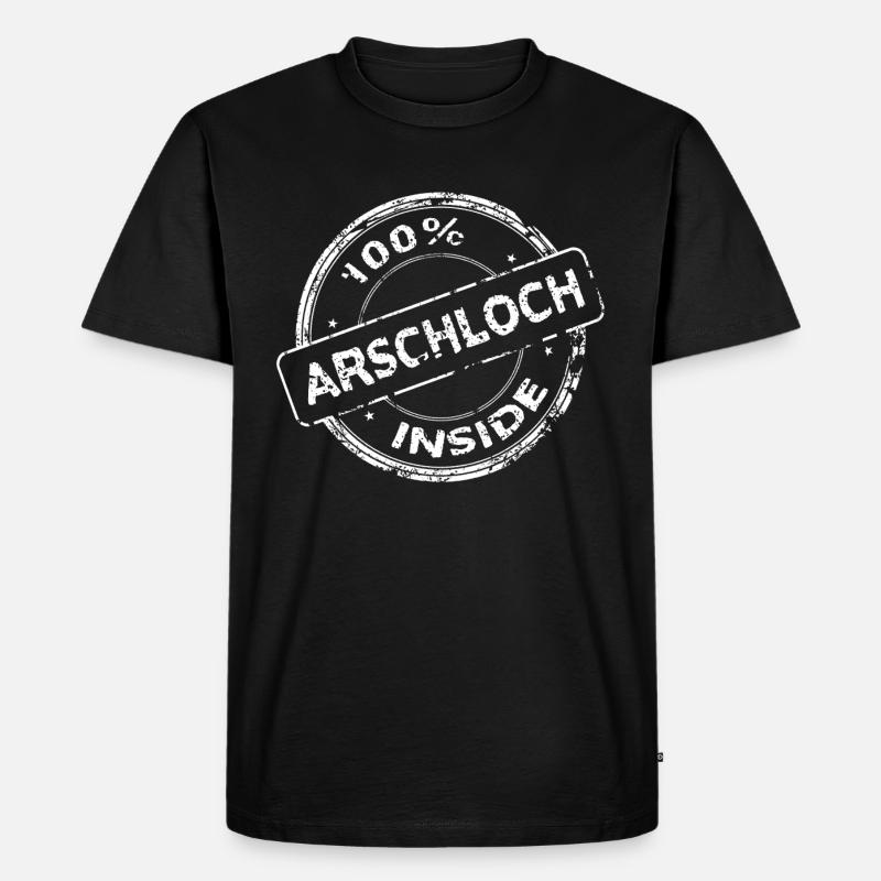 Arschloch Inside - Männer Premium Bio T-Shirt - Schwarz