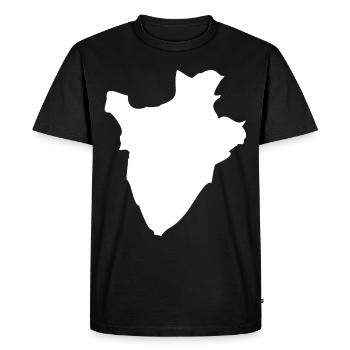 Drapeau de la carte du Burundi - T-shirt Premium bio Homme - noir - Devant - Nico (187cm)