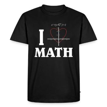 I love math mathematician gift idea algebra - Men's Premium Organic T-Shirt - black - Front - Nico (187cm)