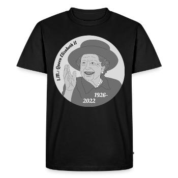 Death of Queen Elizabeth II - Men's Premium Organic T-Shirt - black - Front - Nico (187cm)