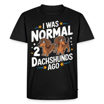 Chien teckel - T-shirt Premium bio Homme - noir - Devant - Nico (187cm)