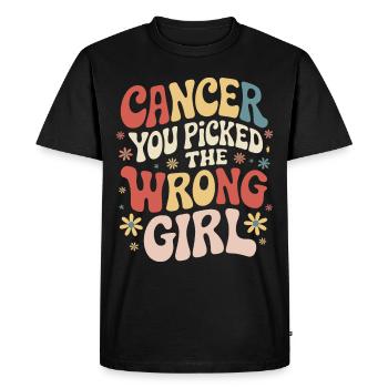 Sensibilisation au cancer Cancer Cancer du sein - T-shirt Premium bio Homme - noir - Devant - Nico (187cm)