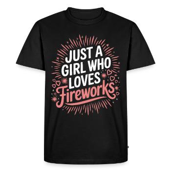 Pyrotechnie Feux d’artifice Pyrotechnie - T-shirt Premium bio Homme - noir - Devant - Nico (187cm)