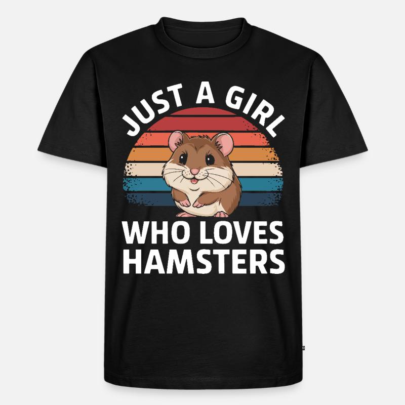 Hamster - Männer Premium Bio T-Shirt - Schwarz
