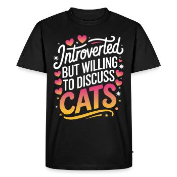 Introvert, antisocial, introvert - Men's Premium Organic T-Shirt - black - Front - Nico (187cm)