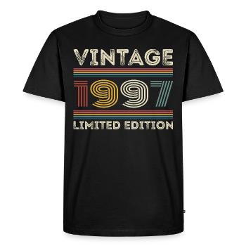 1997 Anniversaire 1997 Retro 1997 Cadeau 1997 - T-shirt Premium bio Homme - noir - Devant - Nico (187cm)