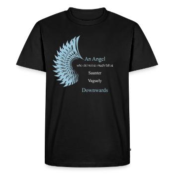 angel quote - Men's Premium Organic T-Shirt - black - Front - Nico (187cm)