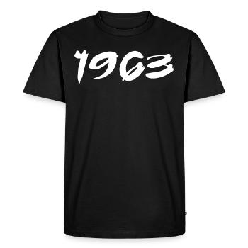 1963 Gift 62nd Anniversary 1963 Retro 1963 - Men's Premium Organic T-Shirt - black - Front - Nico (187cm)