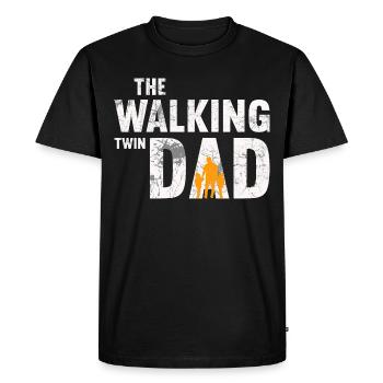 Vater von Zwillingen - The Walking Twin Dad Motiv - Männer Premium Bio T-Shirt - Schwarz - Vorne - Nico (187cm)