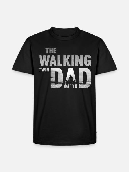 Vater von Zwillingen - The Walking Twin Dad Motiv - Herre Premium økologisk T-shirt - sort