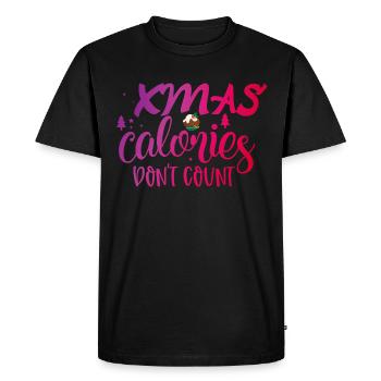 calories de noël noël calories de noël nourriture - T-shirt Premium bio Homme - noir - Devant - Nico (187cm)