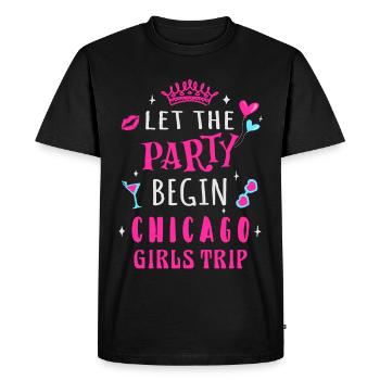 Girls Trip Chicago, que la fête commence - T-shirt Premium bio Homme - noir - Devant - Nico (187cm)
