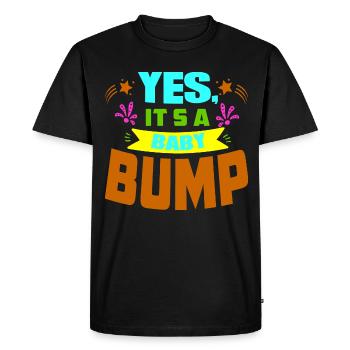 Mère Enceinte Bébé Nourrisson T-shirt Maman - T-shirt Premium bio Homme - noir - Devant - Nico (187cm)