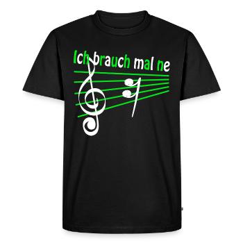 "Ich brauch mal ne Pause" Musik Musiker Instrument - Männer Premium Bio T-Shirt - Schwarz - Vorne - Nico (187cm)