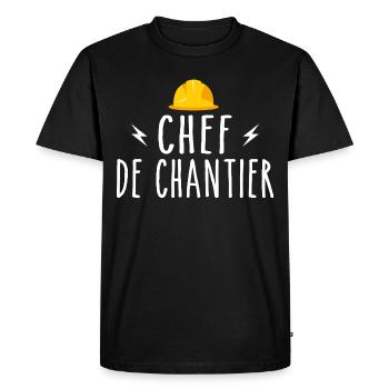 Site Manager - Men's Premium Organic T-Shirt - black - Front - Nico (187cm)