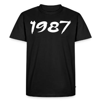 1987 Cadeau 38e Anniversaire 1987 Retro 1987 - T-shirt Premium bio Homme - noir - Devant - Nico (187cm)