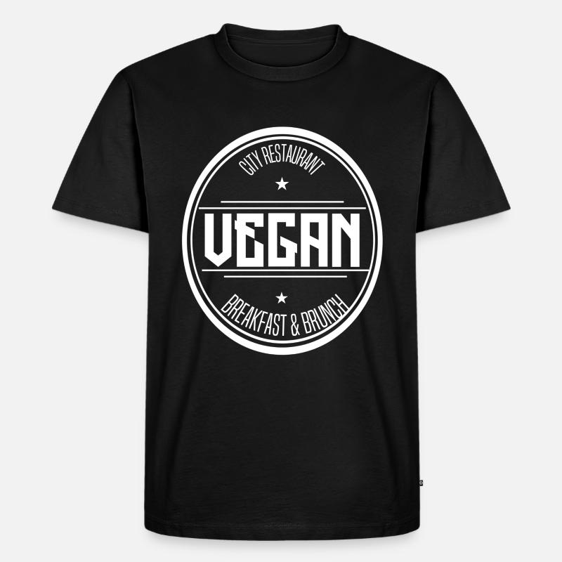 Vegan - Männer Premium Bio T-Shirt - Schwarz