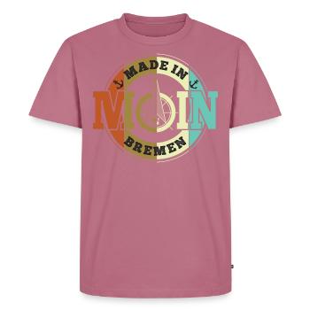 Bremen - Made in Bremen Moin Shirt - Männer Premium Bio T-Shirt - Mauve - Vorne - Nico (187cm)