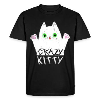 Crazy Kitty - T-shirt Premium bio Homme - noir - Devant - Nico (187cm)