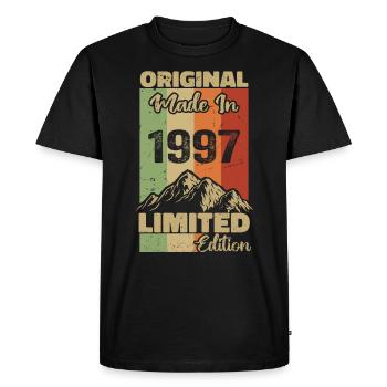 1997 Original - Fabriqué en 1997 - Edition Limitée - T-shirt Premium bio Homme - noir - Devant - Nico (187cm)