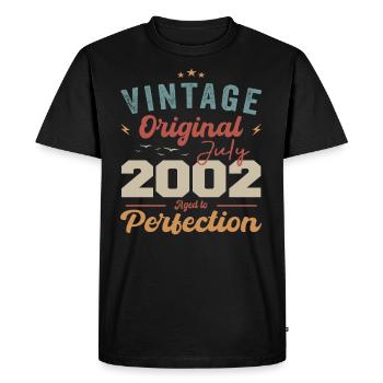 July 2002 Birthday July 2002 Original 2002 July - Men's Premium Organic T-Shirt - black - Front - Nico (187cm)