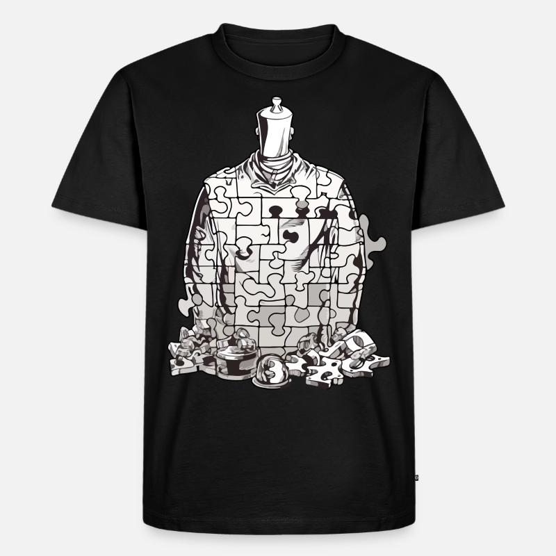 Pull puzzle - T-shirt Premium bio Homme - noir