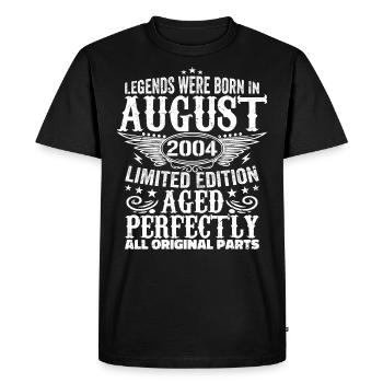 August 2004 Jubilee 2004 Legends August - Men's Premium Organic T-Shirt - black - Front - Nico (187cm)