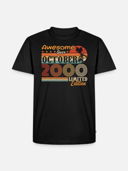 Millésime d’octobre 2000 - Octobre 2000 - T-shirt Premium bio Homme - noir