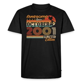 2001 October Vintage - October 2001 - Men's Premium Organic T-Shirt - black - Front - Nico (187cm)