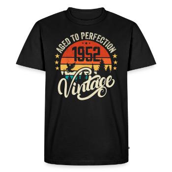 1952 Vintage - cadeau d’anniversaire 1952 rétro 1952 - T-shirt Premium bio Homme - noir - Devant - Nico (187cm)