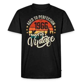 1966 Vintage - Geburtstagsgeschenk 1966 Retro 1966 - Männer Premium Bio T-Shirt - Schwarz - Vorne - Nico (187cm)