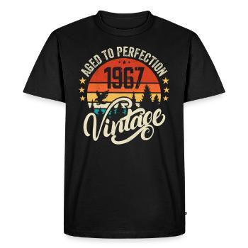 1967 Vintage - cadeau d’anniversaire 1967 rétro 1967 - T-shirt Premium bio Homme - noir - Devant - Nico (187cm)